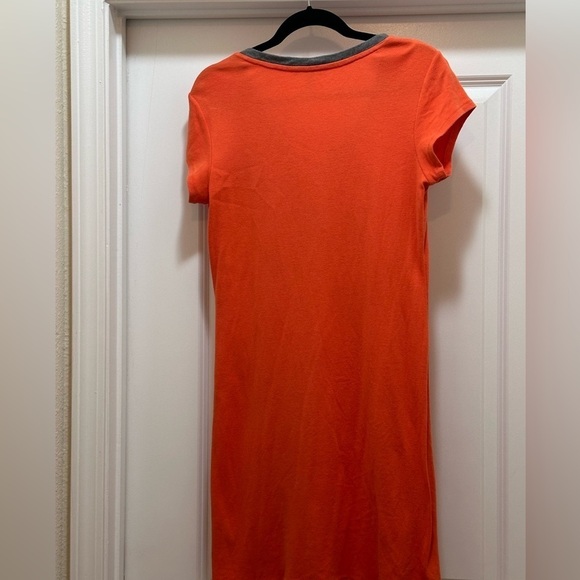 Tommy Hilfiger Orange V-Neck Polo T-Shirt Dress - Size Medium / Good Condition - Picture 6 of 10